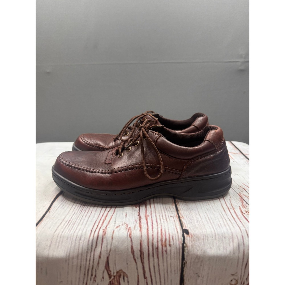 Outland Oxford Shoes Mens Brown Leather Moc Toe Lace Up DM3474 Size 10‎